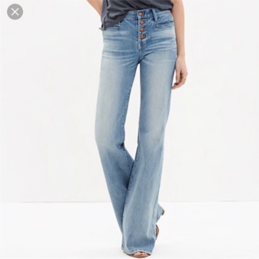 Madewell Flea Market Flare Blue Jeans